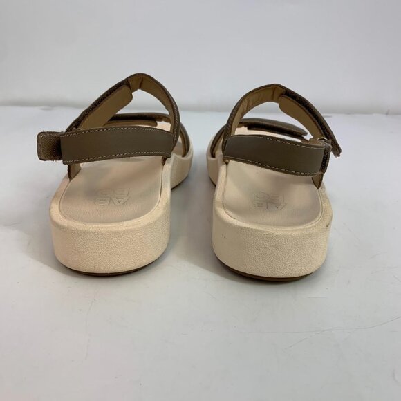 Abeo Women's Peyton Leather Adjustable Strap White Gum Bottom Sandals‎ Size 9 - Picture 7 of 14